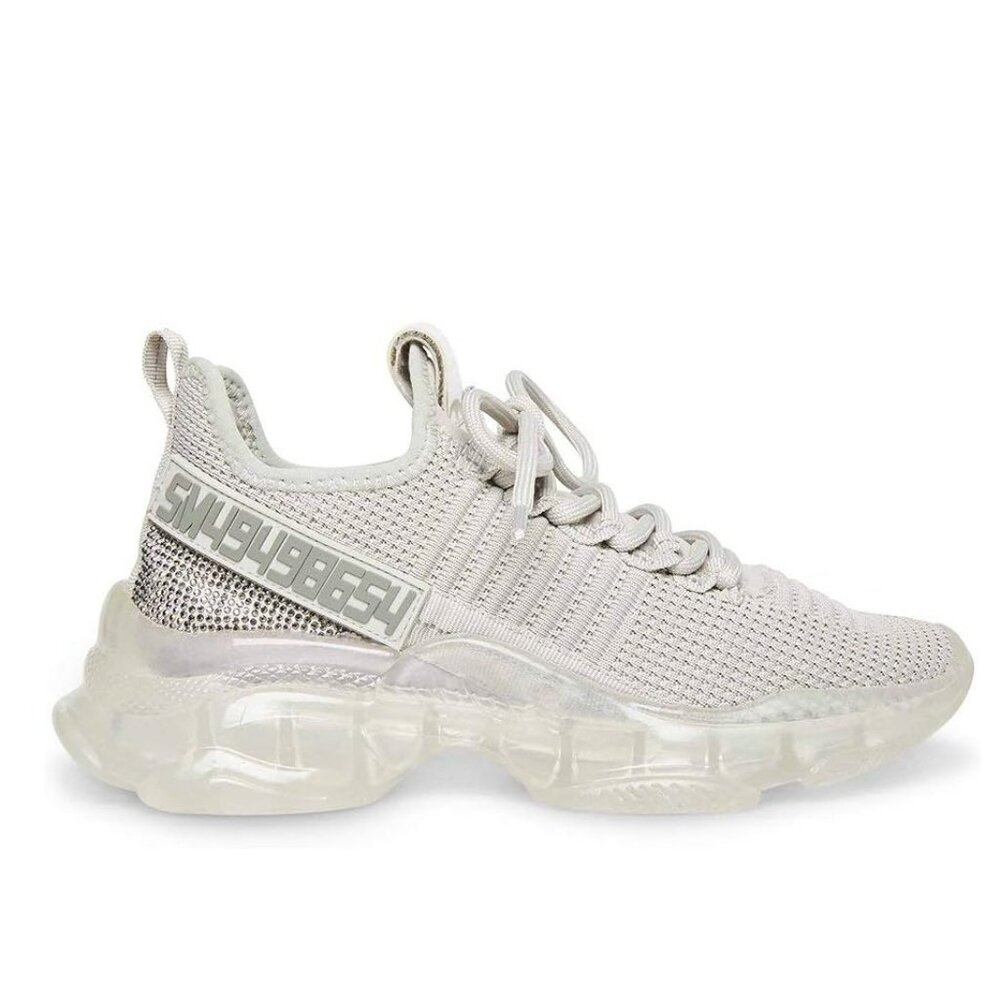 Steve Madden Maxima Sneakers 9.5 Grey Multi - Glam Embellished Rhinestones